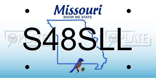 S48SLL Missouri License Plate