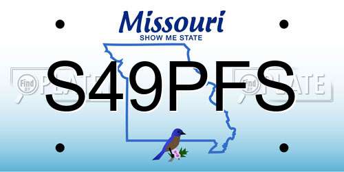 S49PFS Missouri License Plate