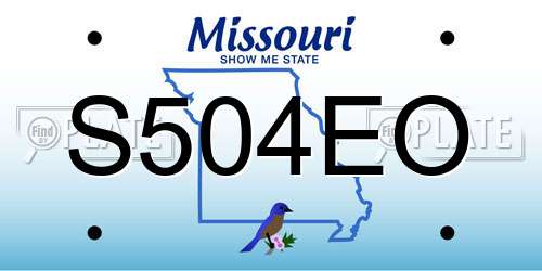 S504EO Missouri License Plate