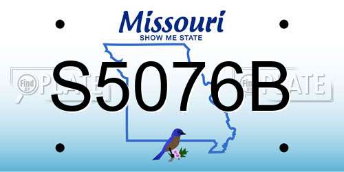 S5076B Missouri License Plate
