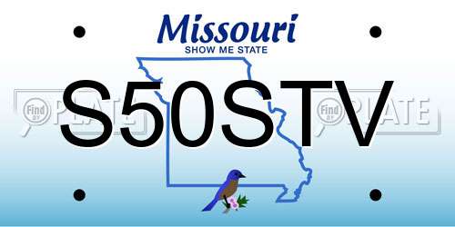 S50STV Missouri License Plate