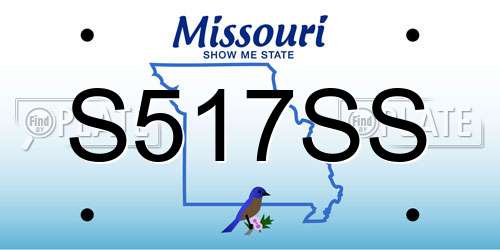 S517SS Missouri License Plate