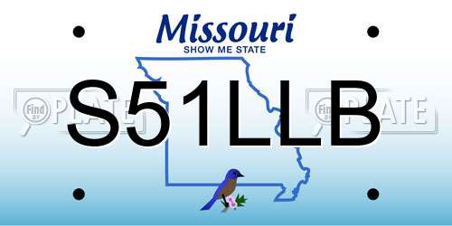 S51LLB Missouri License Plate