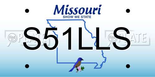 S51LLS Missouri License Plate