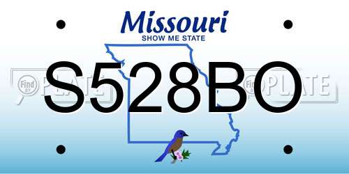 S528BO Missouri License Plate
