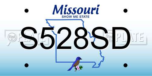 S528SD Missouri License Plate