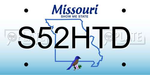 S52HTD Missouri License Plate