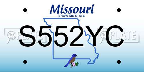 S552YC Missouri License Plate