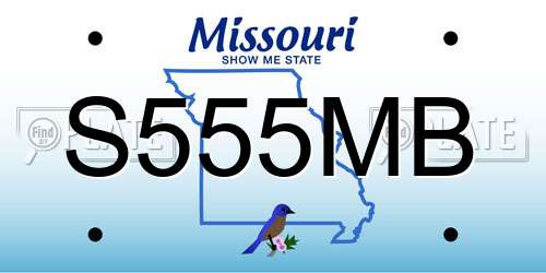 S555MB Missouri License Plate