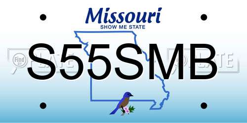 S55SMB Missouri License Plate