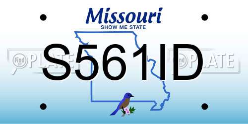 S561ID Missouri License Plate