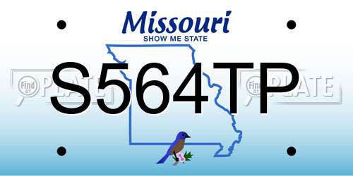 S564TP Missouri License Plate