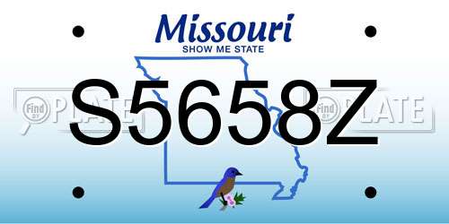 S5658Z Missouri License Plate
