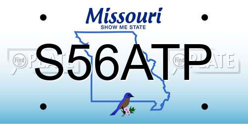 S56ATP Missouri License Plate