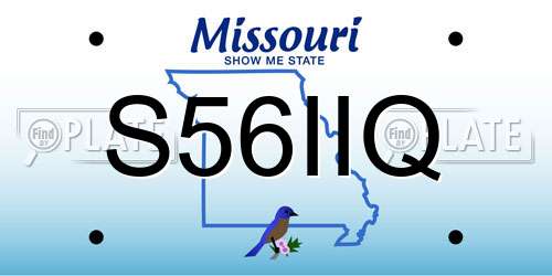 S56IIQ Missouri License Plate
