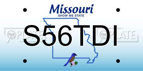 S56TDI Missouri License Plate