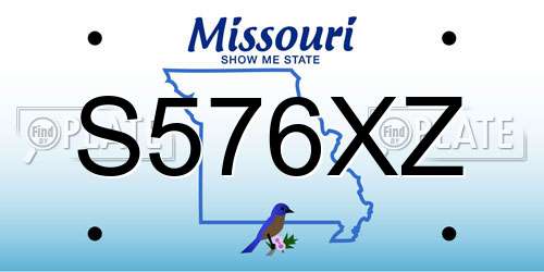 S576XZ Missouri License Plate
