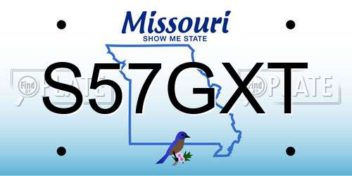 S57GXT Missouri License Plate