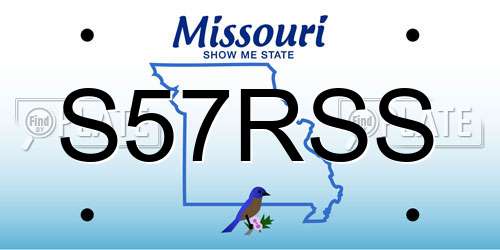 S57RSS Missouri License Plate