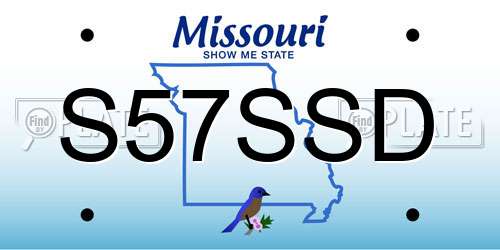 S57SSD Missouri License Plate