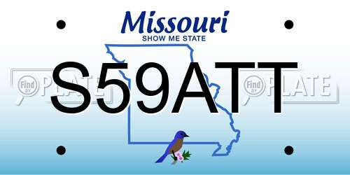 S59ATT Missouri License Plate