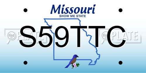 S59TTC Missouri License Plate
