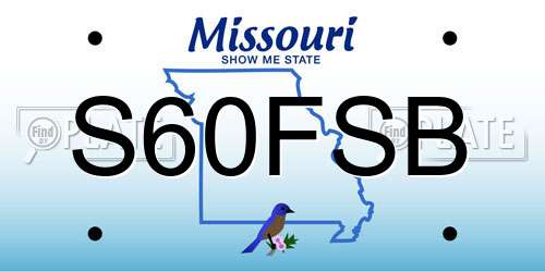 S60FSB Missouri License Plate