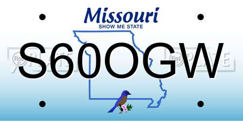S60OGW Missouri License Plate