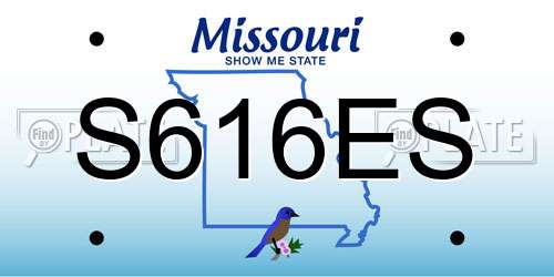 S616ES Missouri License Plate