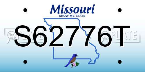 S62776T Missouri License Plate