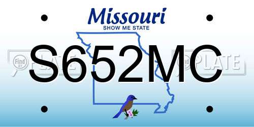 S652MC Missouri License Plate