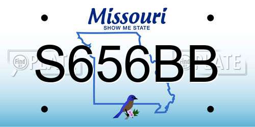 S656BB Missouri License Plate
