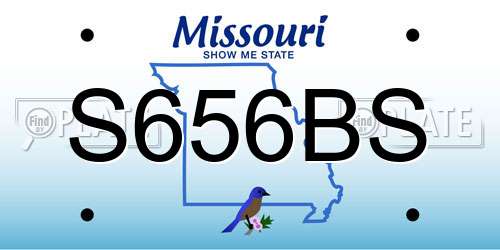 S656BS Missouri License Plate
