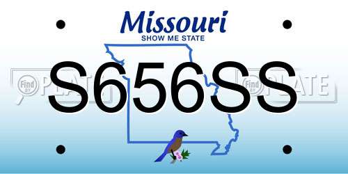 S656SS Missouri License Plate