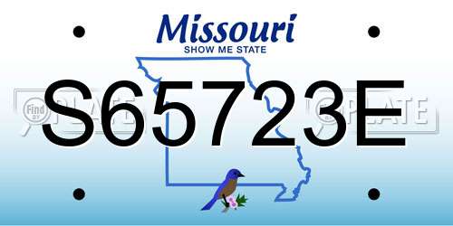 S65723E Missouri License Plate