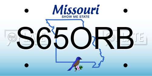 S65ORB Missouri License Plate