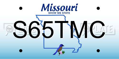 S65TMC Missouri License Plate