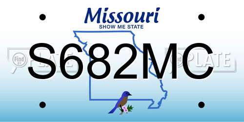 S682MC Missouri License Plate