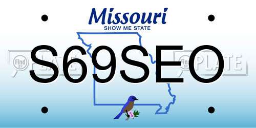 S69SEO Missouri License Plate