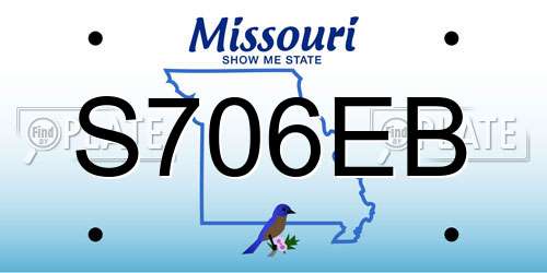 S706EB Missouri License Plate