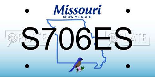 S706ES Missouri License Plate