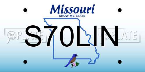 S70LIN Missouri License Plate