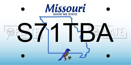 S71TBA Missouri License Plate