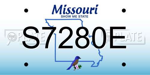 S7280E Missouri License Plate