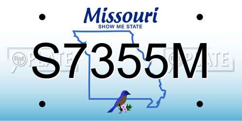S7355M Missouri License Plate