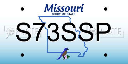 S73SSP Missouri License Plate