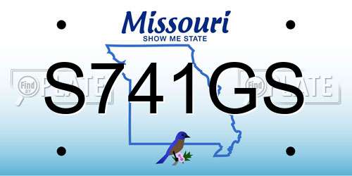 S741GS Missouri License Plate