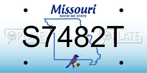S7482T Missouri License Plate