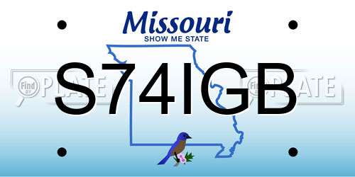 S74IGB Missouri License Plate