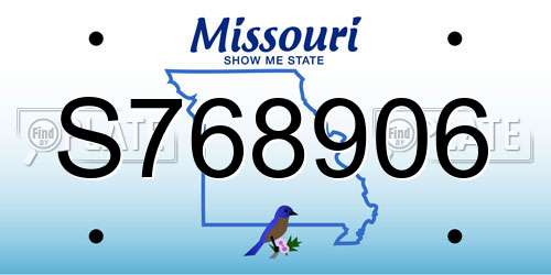 S768906 Missouri License Plate